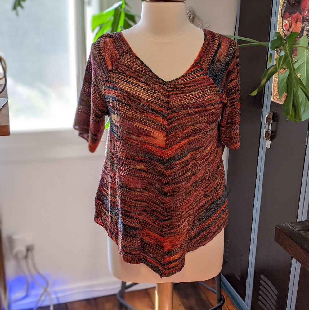 Knitted Colorful Hippie Top